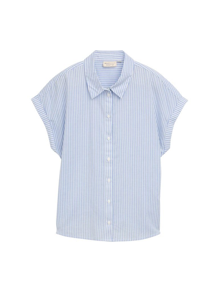 TOM TAILOR Denim Blusentop striped shortsleeve günstig online kaufen