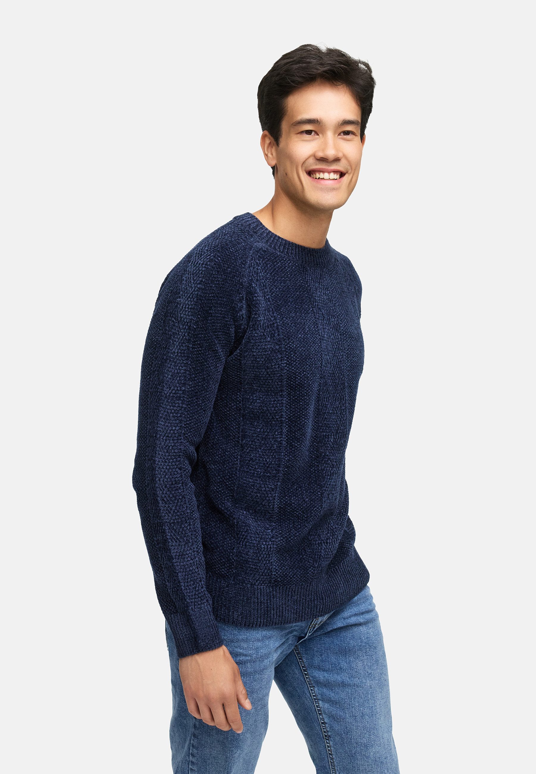 Indicode Strickpullover Herren INOlio Pullover Herrenpullover Herren Pullover mit Rundhalsausschnitt und Strickstruktur