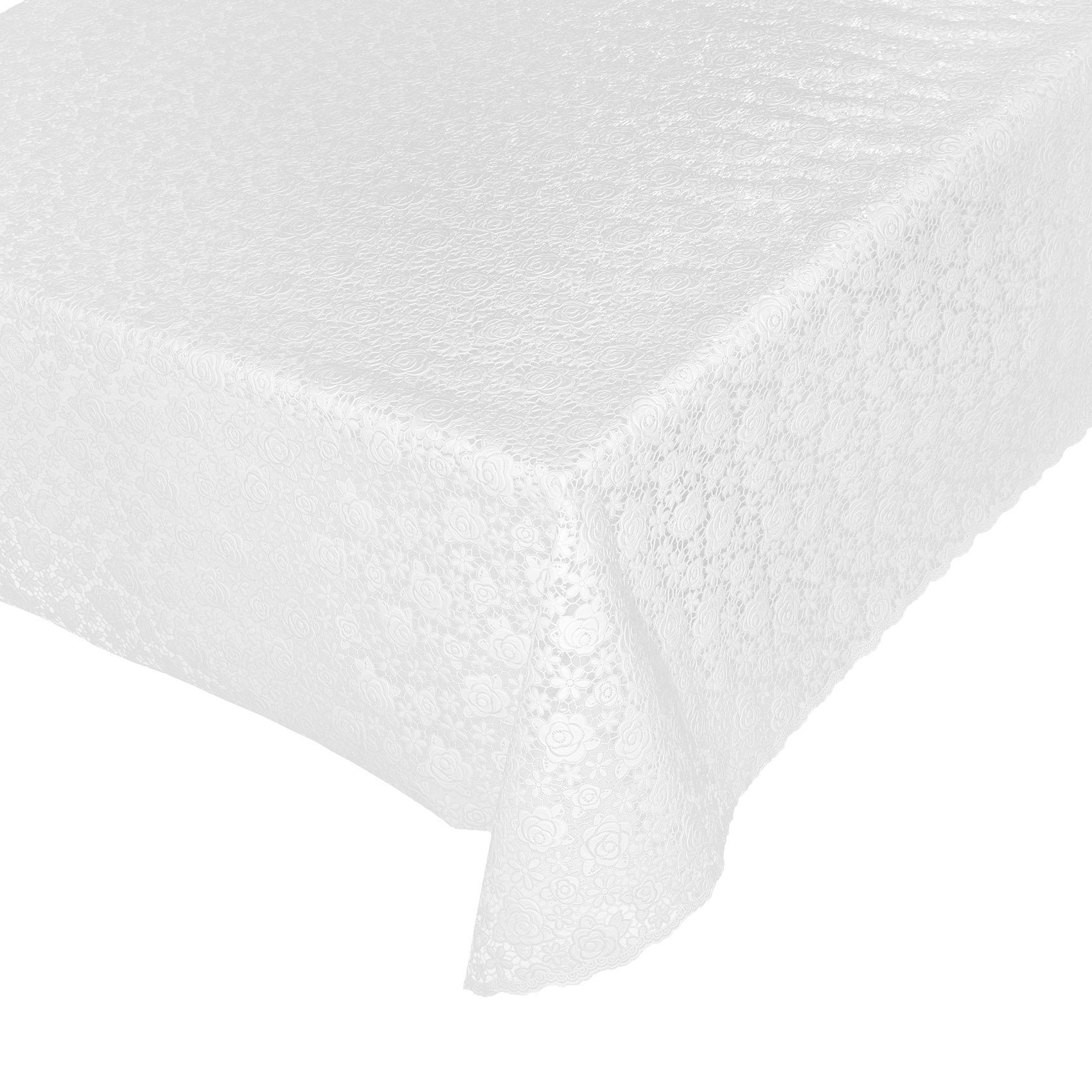 ANRO Tischdecke Lace Vinyltischdecke Häkelspitze Gartentischdecke günstig online kaufen