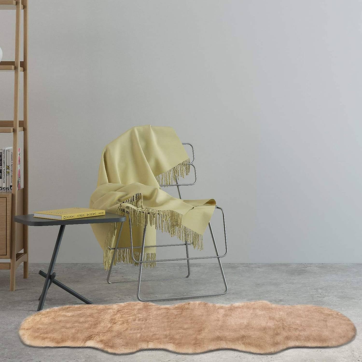 Woltu Teppich, Schaffell Fellteppiche Kunstfell Lammfellimitat 60x180cm günstig online kaufen