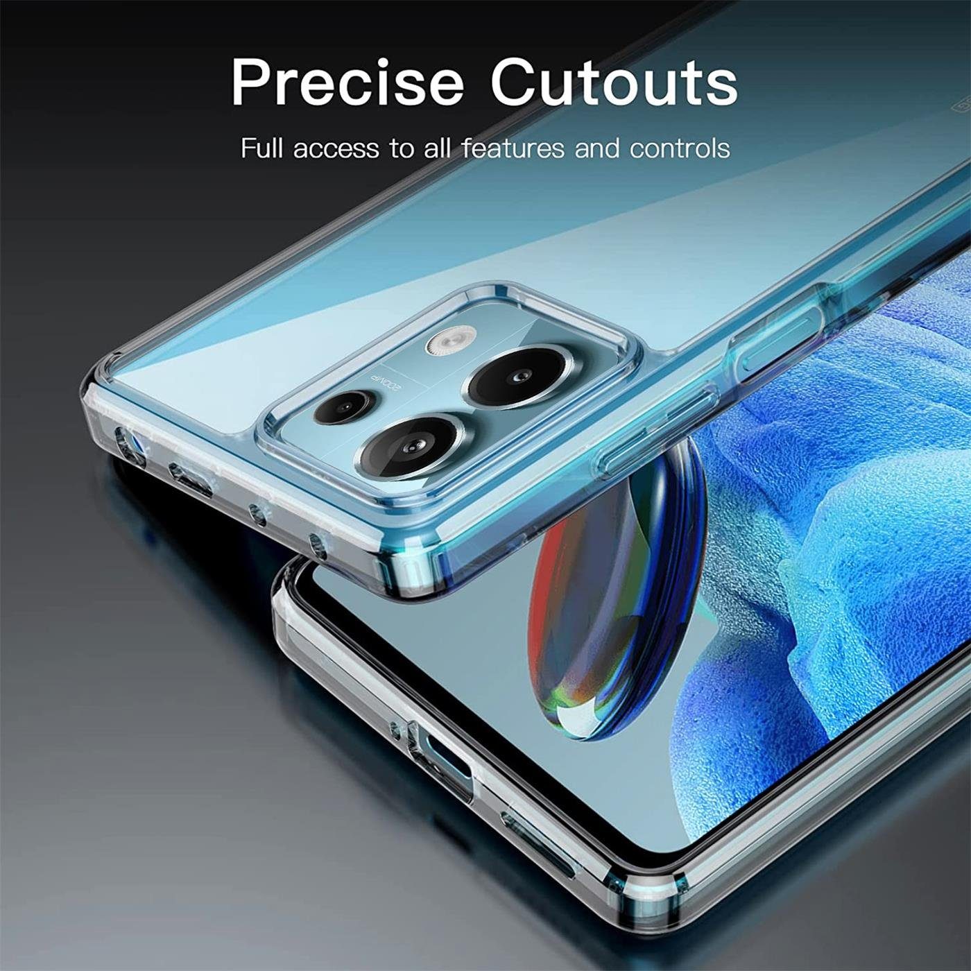 CoolGadget Handyhülle Transparent Ultra Slim Case für Xiaomi Redmi Note 13 5G 6,67 Zoll, Silikon Hülle Dünne Schutzhülle für Redmi Note 13 5G Hülle – Bild 4 von 5