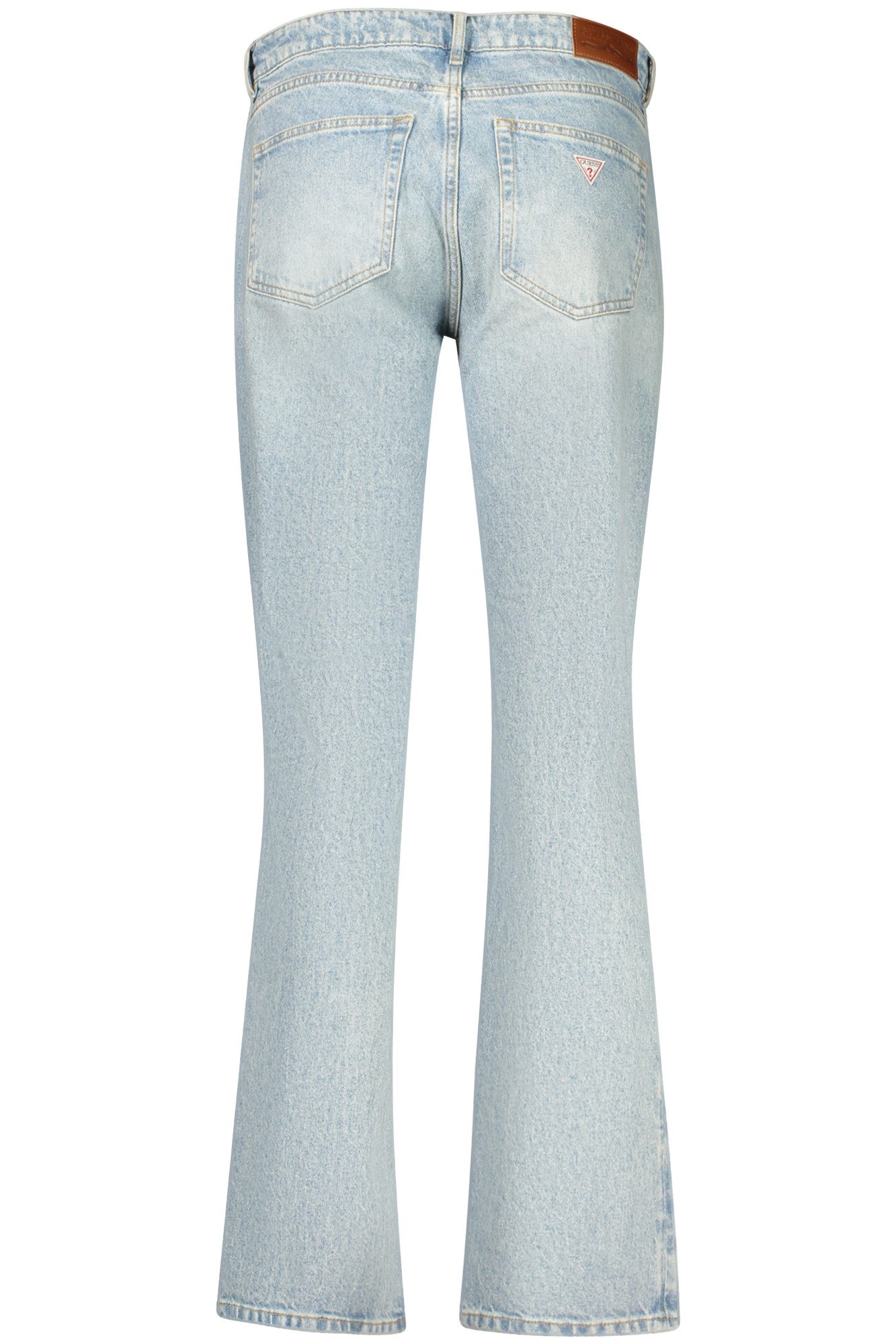 GUESS JEANS 5-Pocket-Jeans Damen Jeans Blau: Mittlere Taille, Gerades Bein, Wasch-Effekt
