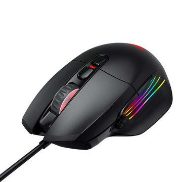 Havit GAMENOTE MS1013 Gaming Maus ergonomisches Design RGB Schwarz Gaming-Maus