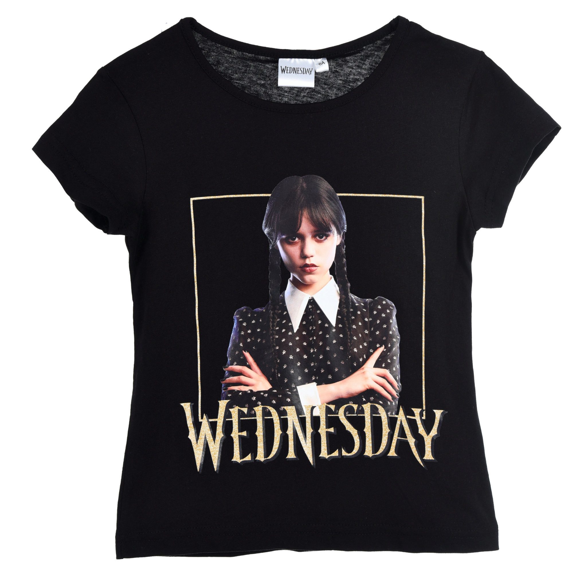 Wednesday Print-Shirt Adams Wednesday Mädchen T-Shirt kurzarm Shirt 100% Baumwolle, Gr. 116 bis 152
