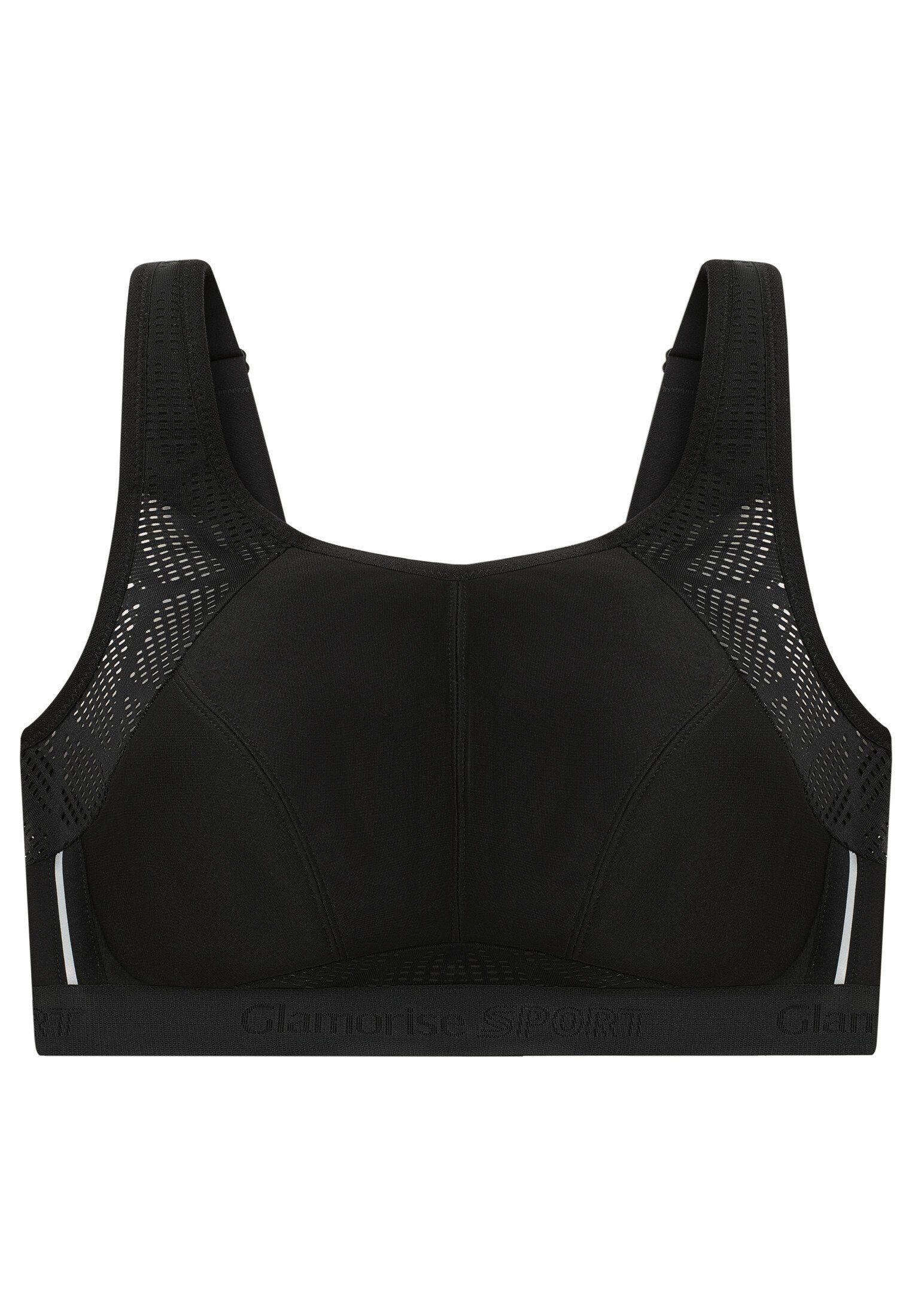 GLAMORISE Sport-BH Atmungsaktiver Mesh-Sport-BH