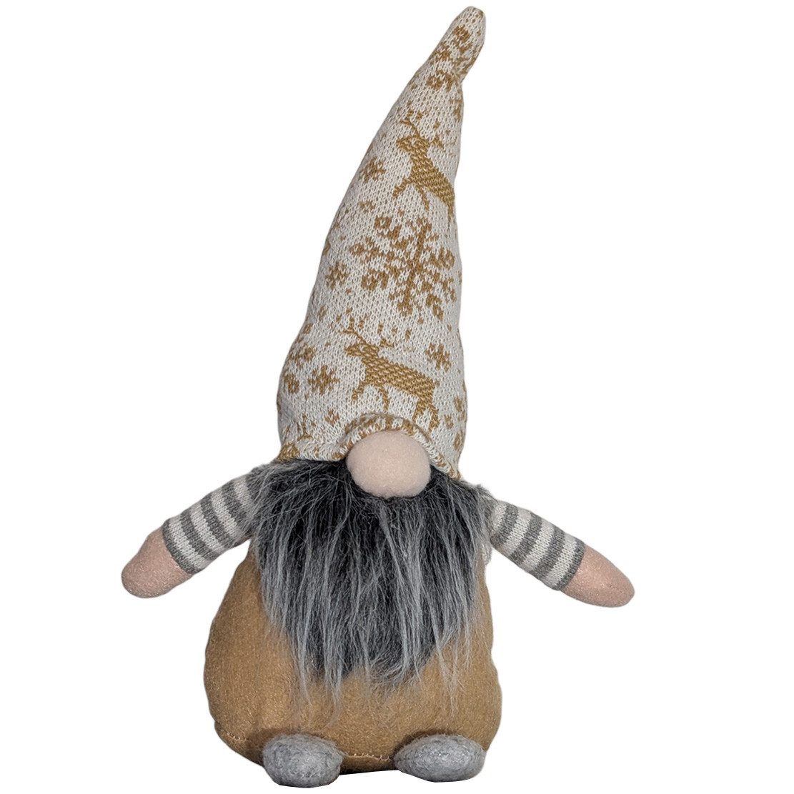 Mel-O-Design Wichtel Wunderschöner Dekowichtel Wichtelfigur in Grün oder Beige (H: 27 cm, mit charmanten Wichtelmützen), Zwergen Deko Wohnzimmer Dekoration