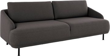 andas 3-Sitzer Bendik, Füße aus schwarzem Metall, Design by Morten Georgsen