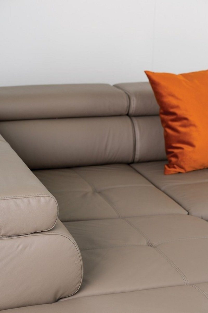 Sofa Dreams Ecksofa Bochum, L mit verstellbarer Bettfunktion, mit Bettkasten, sandbeige, Kunstleder, Form, Sitztiefe mit