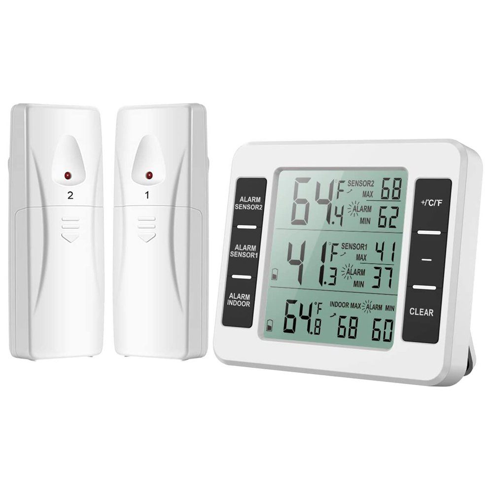 GelldG Kühlschrankthermometer Thermometer, Kühlschrank Gefrierschrank Thermometer