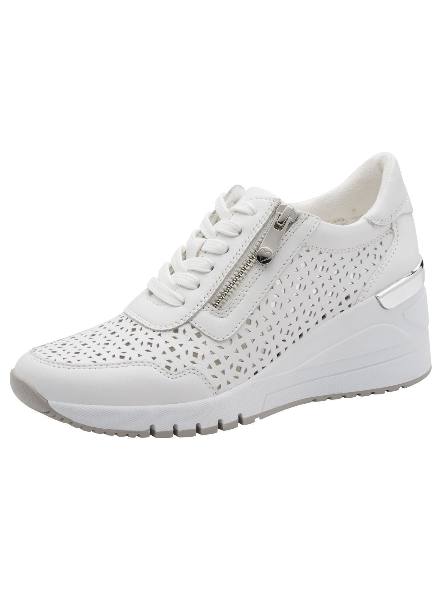 MARCO TOZZI FEEL, Removable Sock mit Schnürsenkel Keilabsatz Sneaker FEEL