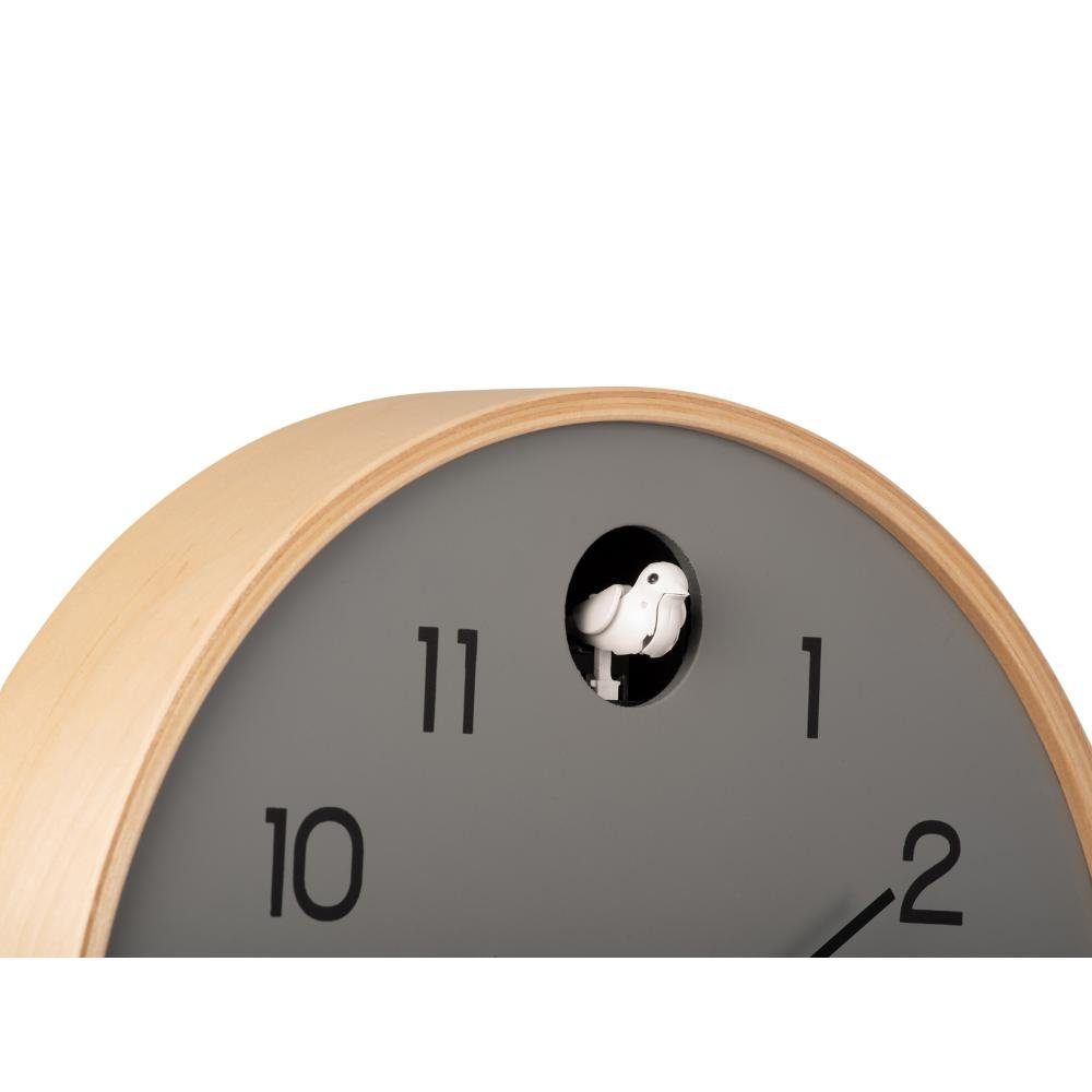 Karlsson Uhr Wanduhr Natural Cuckoo Birch Wood Mouse Grey – Bild 4 von 5