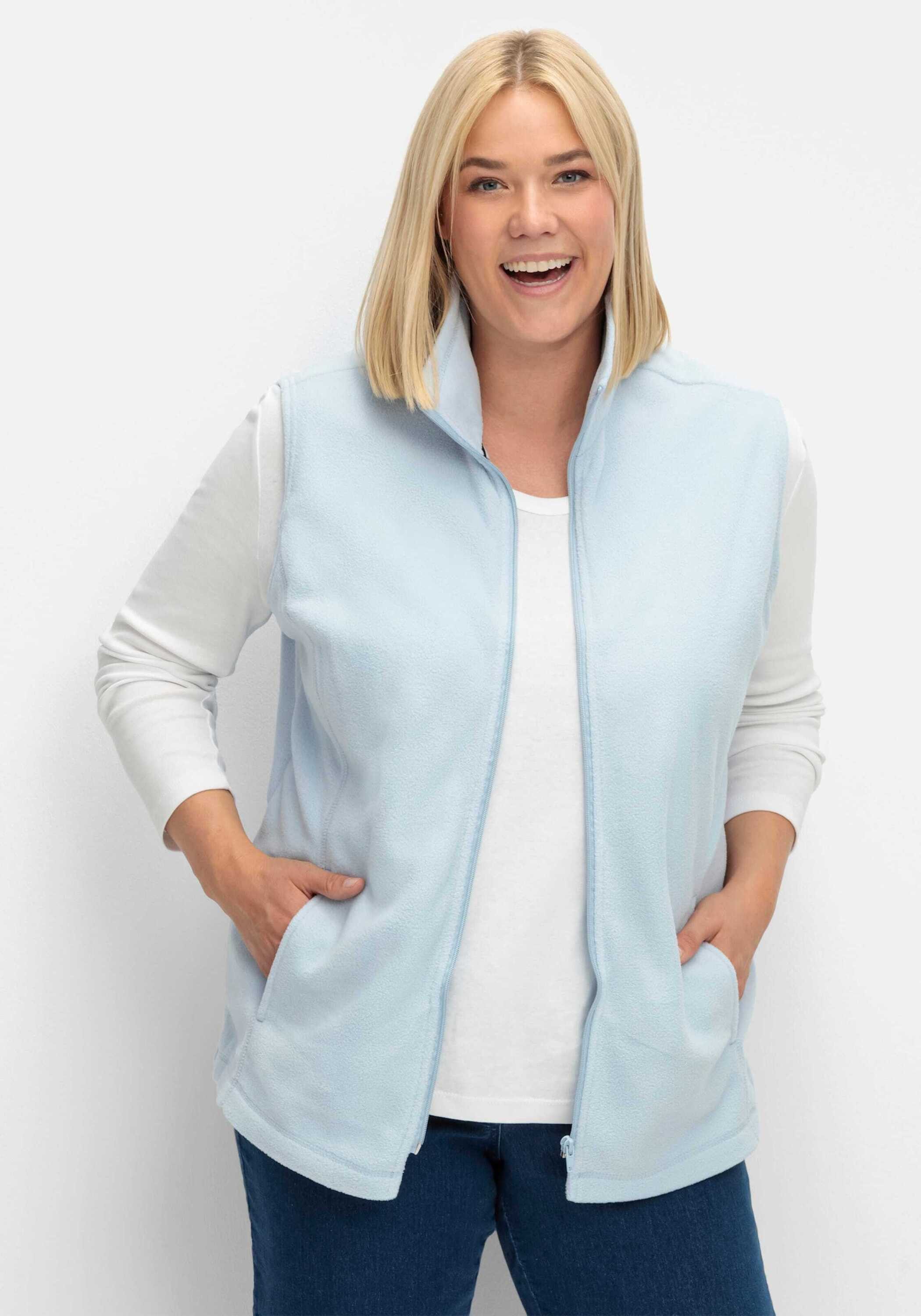 Sieh an! Fleeceweste Fleece-Weste Länge ca. 70 cm