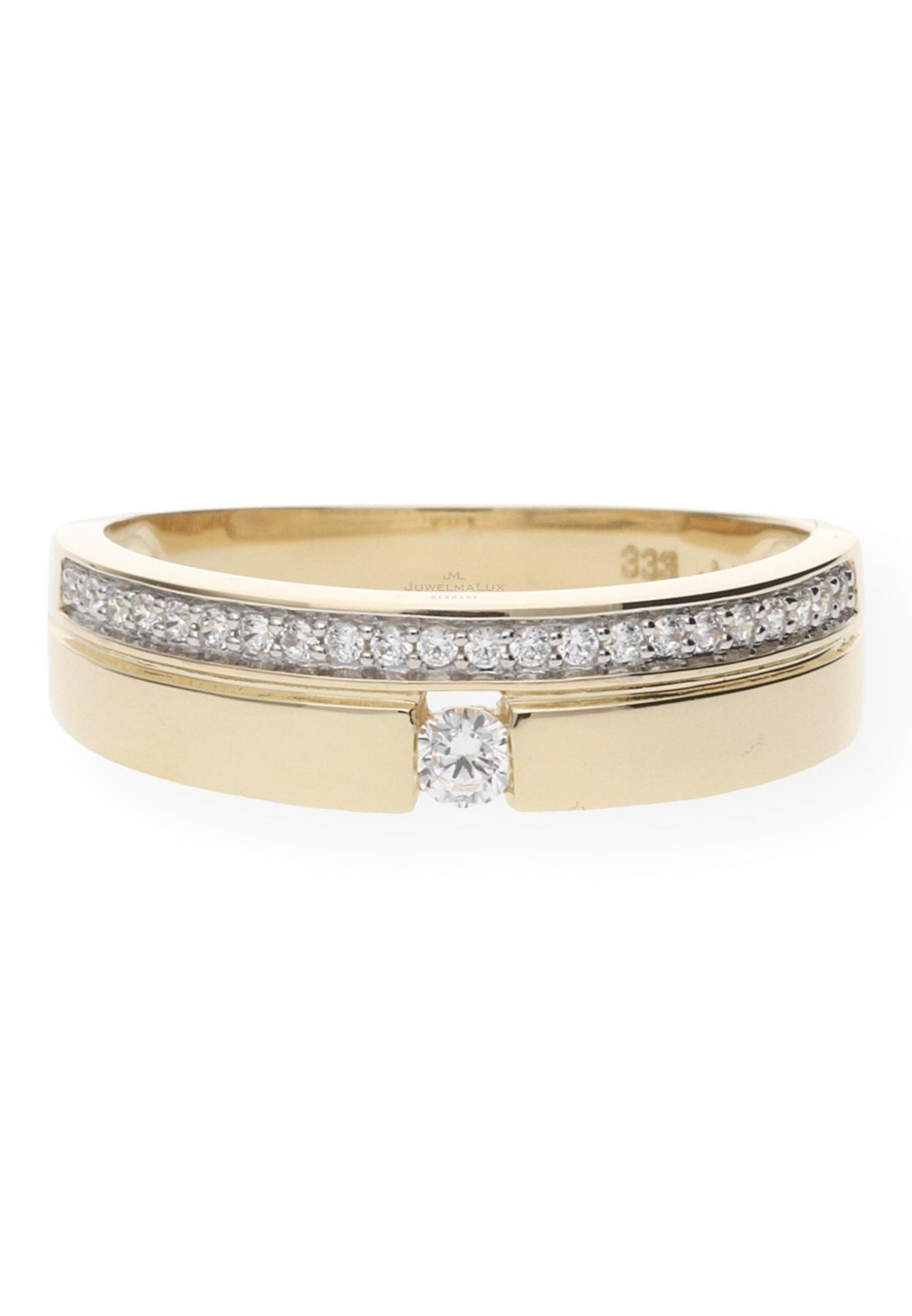 JuwelmaLux Goldring Ring Gold mit Zirkonia (1-tlg), Damen Ring Gold  333/000, inkl. Schmuckschachtel