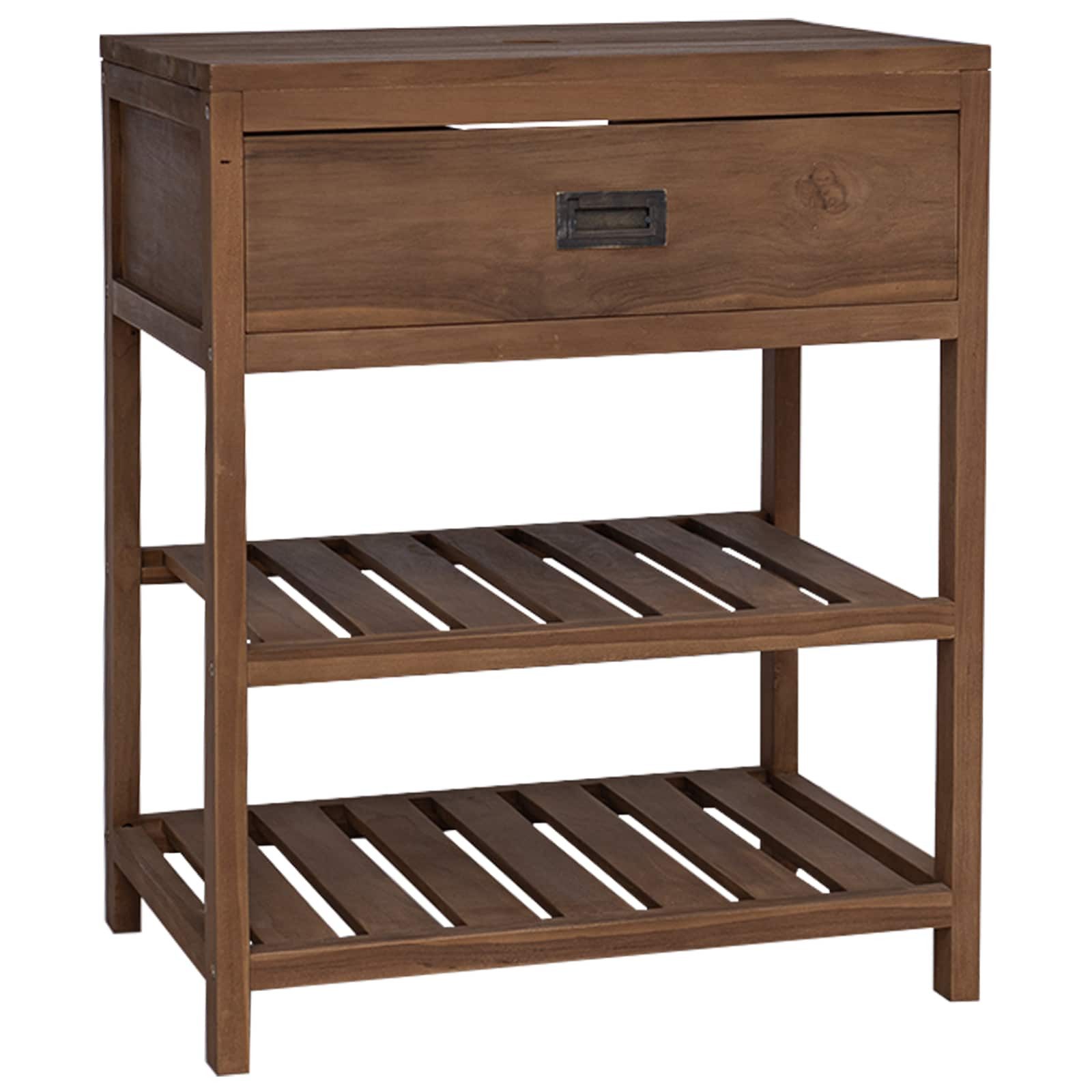 vidaXL Badezimmerspiegelschrank Badezimmerschrank Natur 60 x 45 x 75 cm Massivholz (1-St)