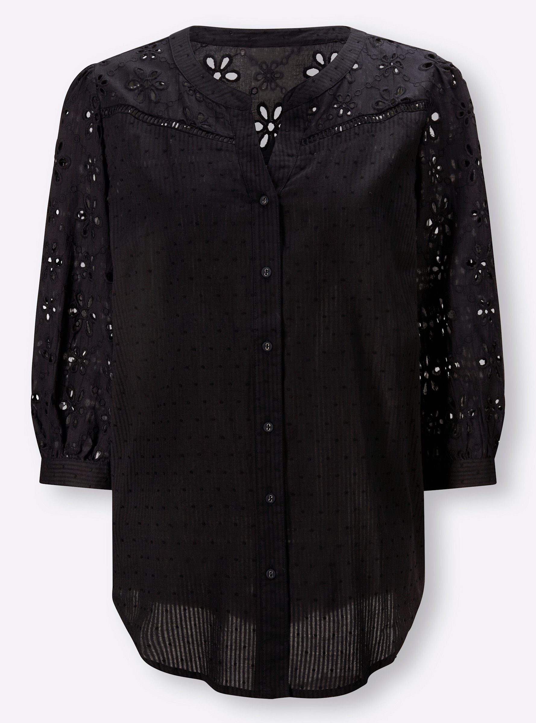 Klassische Bluse Bluse 3/4-Arm