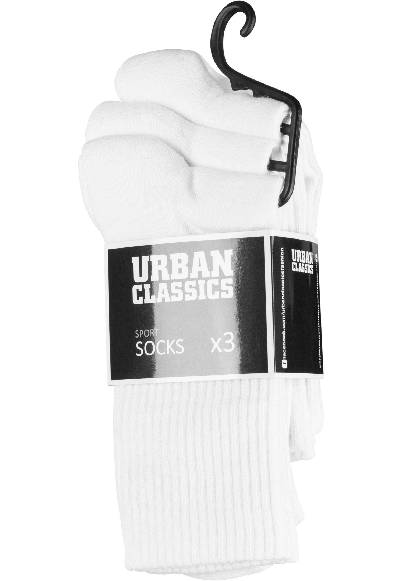 Accessoires white (1-Paar) CLASSICS 3-Pack Socks Sport Freizeitsocken URBAN