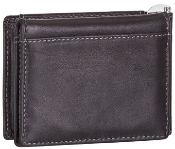 BAG STREET Geldbörse, Geldklammer Echt Leder RFID-Schutz mit Münzfach Geldclip Portemonnaie Geldbeutel