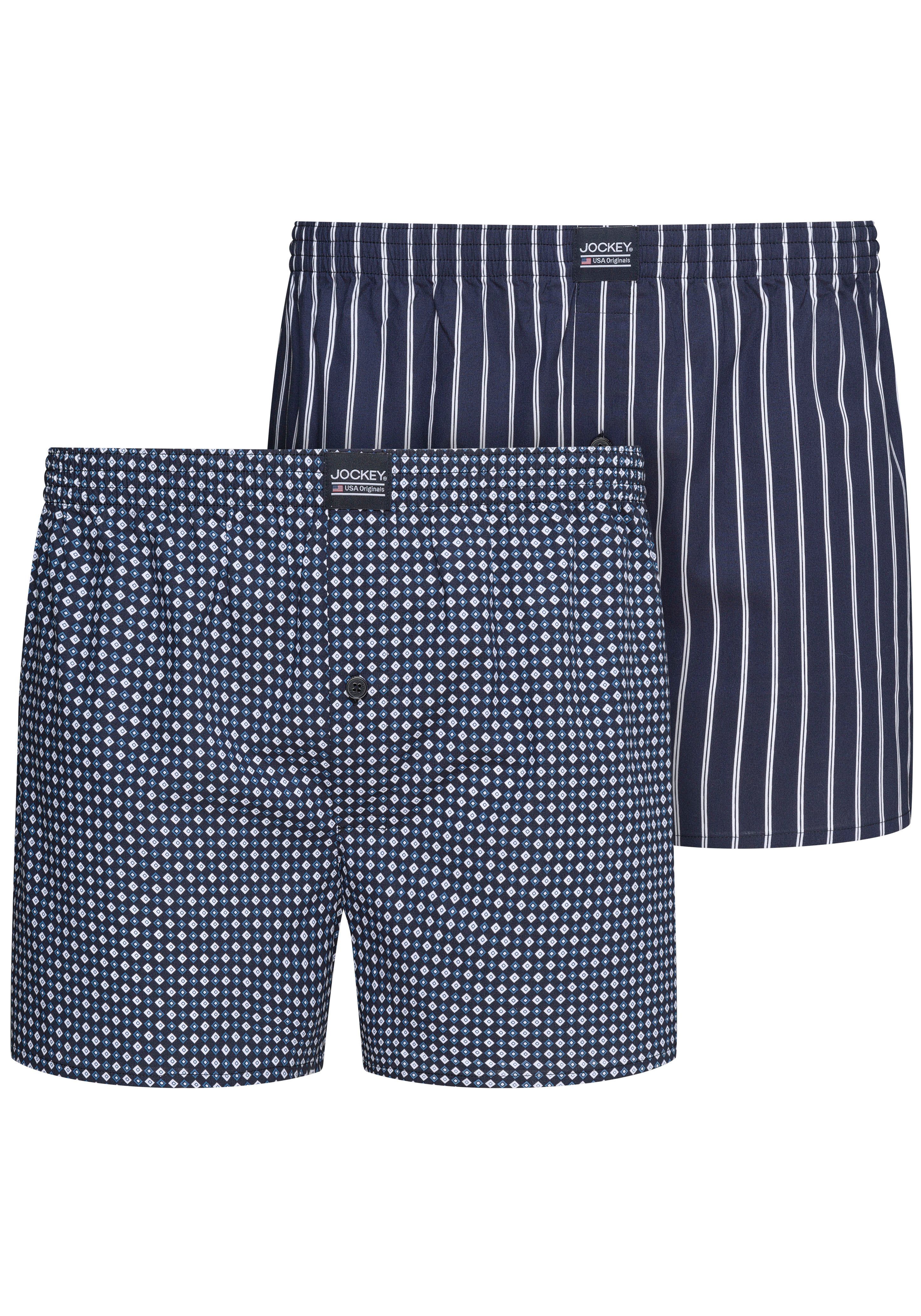 Jockey Webboxer Everyday Woven (2er Pack) mit Eingriff und elastischem Bund