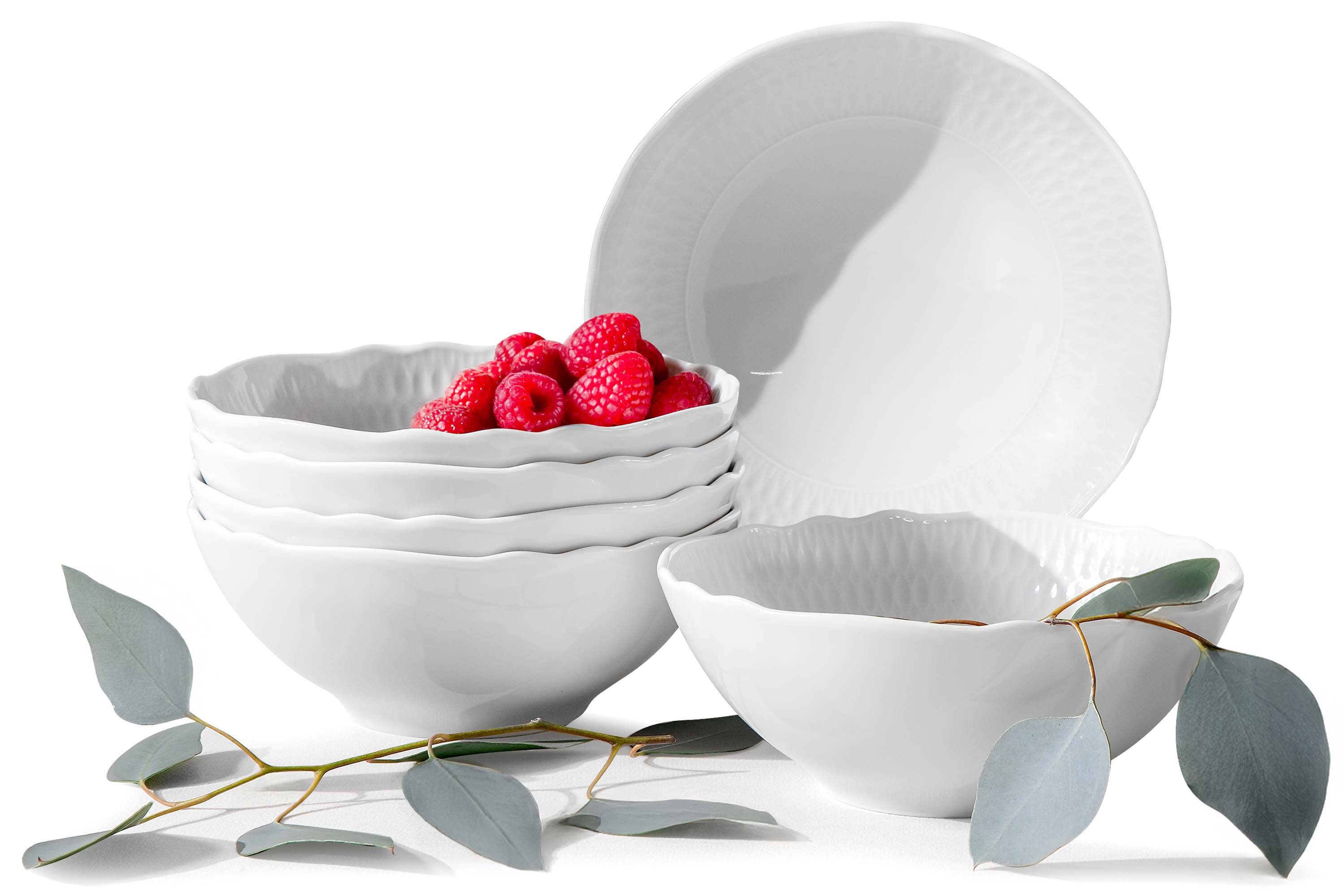 KONSIMO® Salatschüssel CMIELOW SOFIA Salatschüssel-Set, Servierschale, Porzellan, (6-tlg), Hochwertiges Premium-Porzellan, spülmaschinen- mikrowellengeeignet