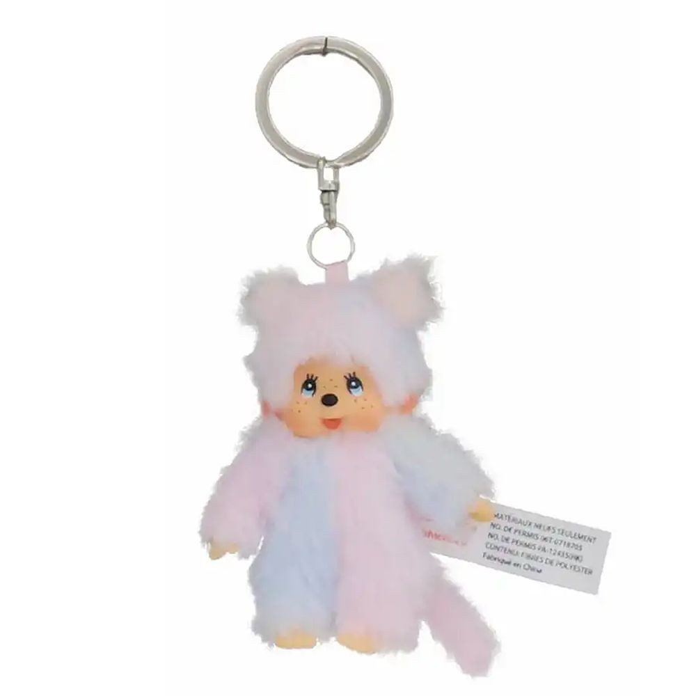 Monchhichi Plüschfigur Batik-Mädchen 9 cm Taschen-Anhänger Monchhichi Sekiguchi