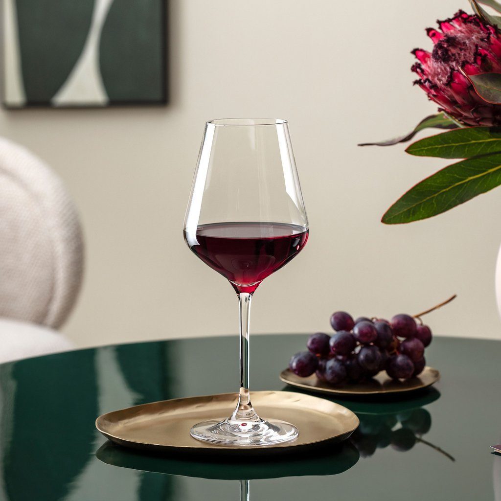 Villeroy & Boch Gläser-Set La Divina Rotweinglas, 4 Stück, 4-tlg., Glas, Kristallglas, 4 Stck, spülmaschinenfest