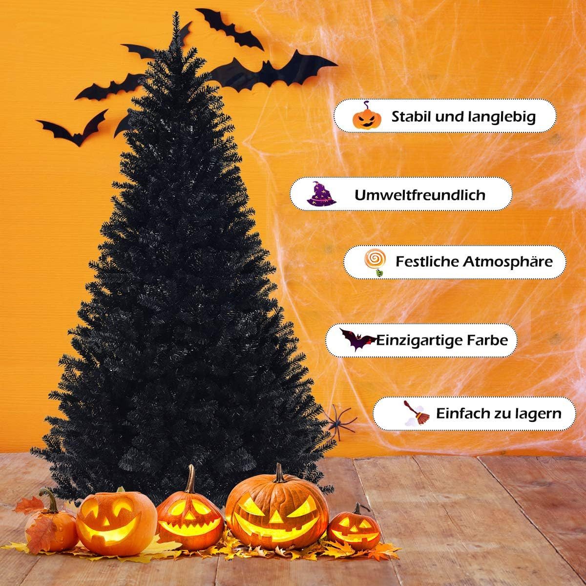 KOMFOTTEU Künstlicher Weihnachtsbaum Christbaum, Tannen, mit Metallständer & PVC-Nadeln