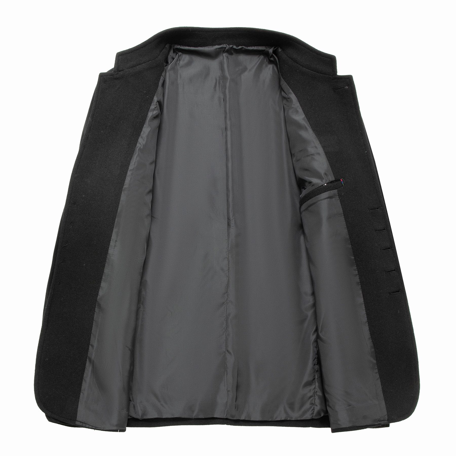 Allthemen Kurzmantel Slim Fit Kurzmantel mit Stehkragen warmer Wintermantel