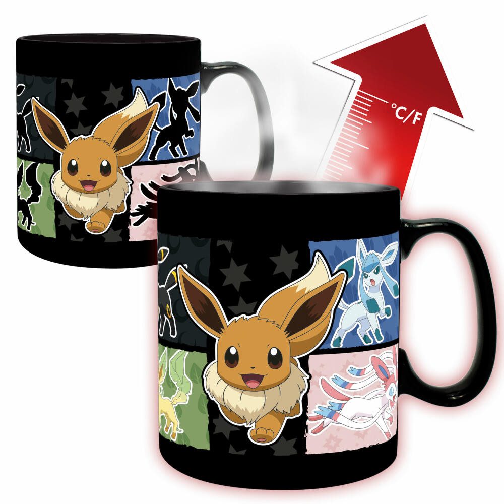 ABYstyle Becher Heat Change Pokemon - Evoli, Keramik, mit Wärme-Wechselmotiv