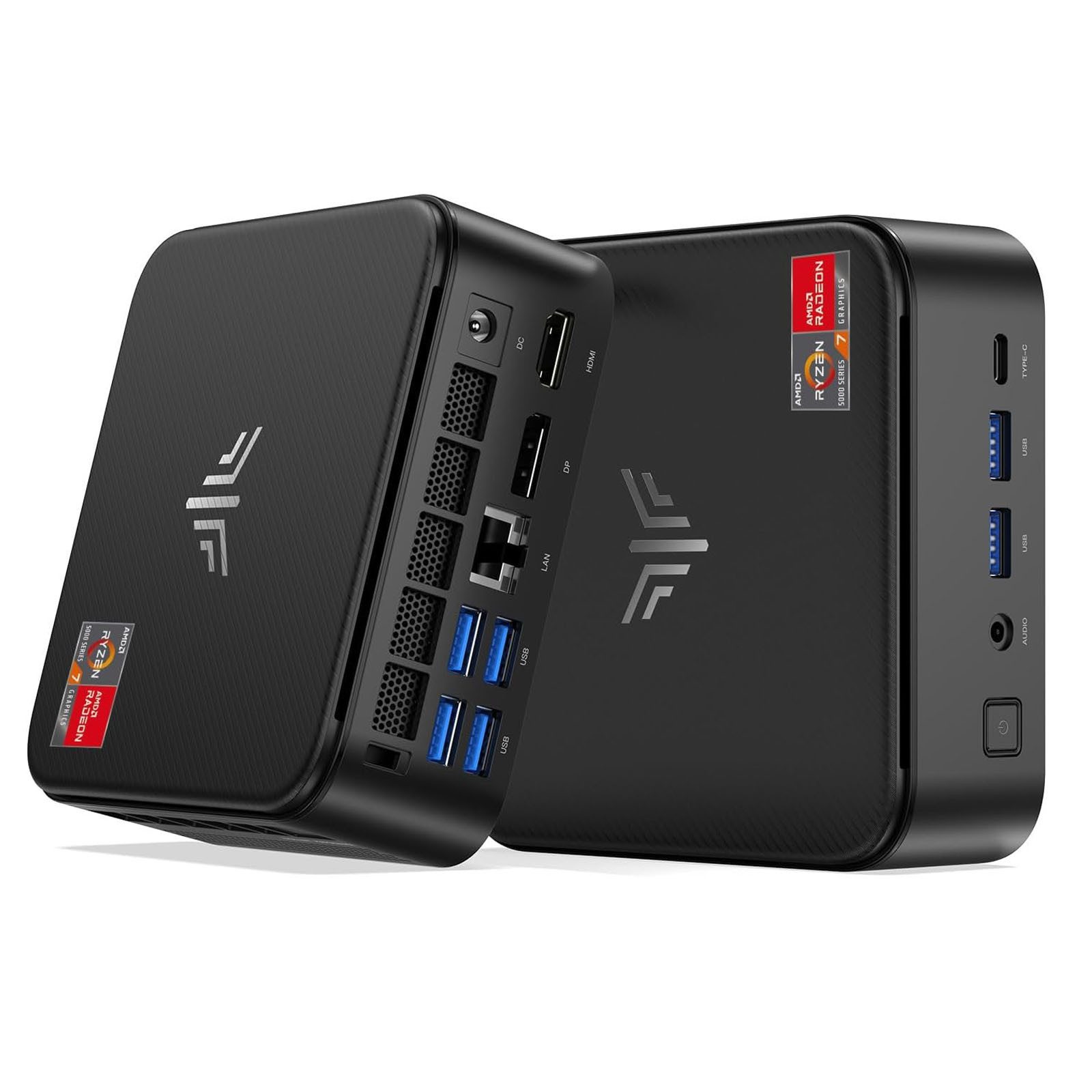 NiPoGi Mini PC AMD Ryzen 7 7730U, 16GB RAM LPDDR4X 512GB SSD, Windows 11 Pro Mini-PC (AMD Ryzen 7 7730U, AMD Radeon™ Graphics (Vega 8), 16 GB RAM, 512 GB SSD, Luftkuhlung, Triple 4K Display, WiFi 6 Leiser Desktop Büro PC für Home Office Gamer)