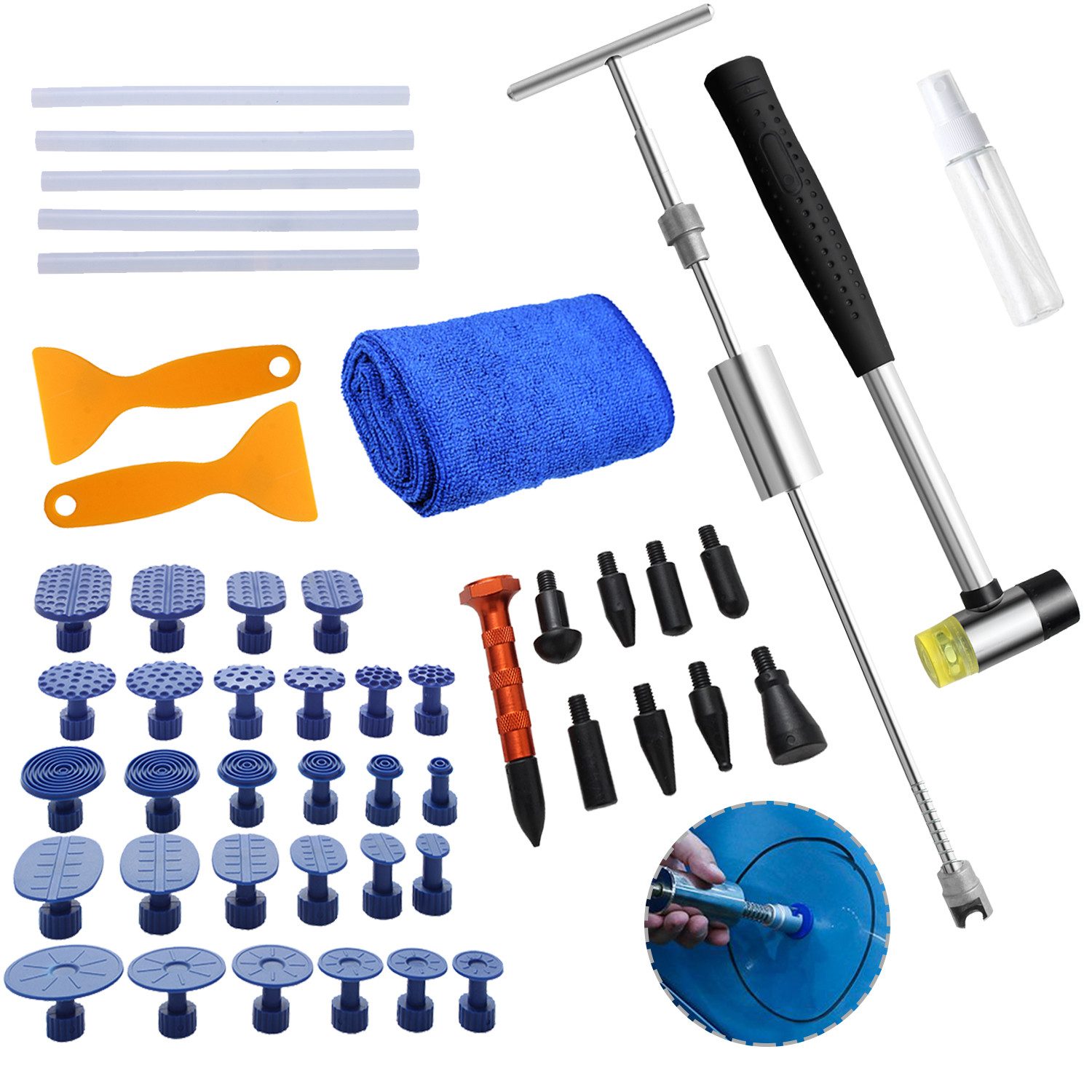 Multitool 48x Ausbeulwerkzeug Puller Beulen Fahrzeug Dellen Reparatur Set Auto