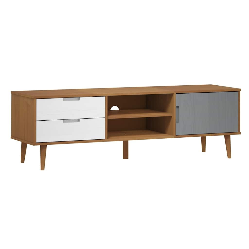 vidaXL TV-Schrank TV-Schrank MOLDE Braun 158x40x49 günstig online kaufen