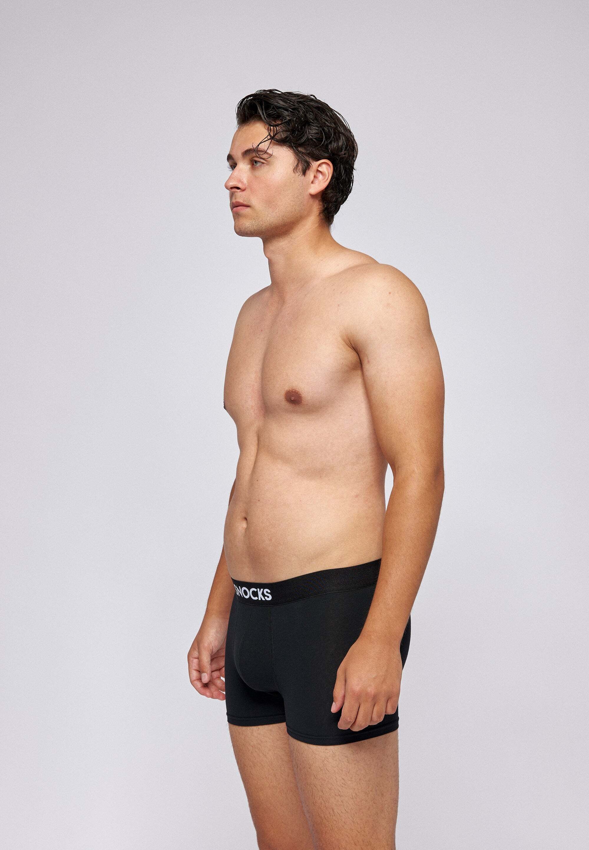 SNOCKS Boxershorts Enge Herren Unterhose aus Naturfaser-Viskose (3-St) besonders weich und angenehm auf der Haut