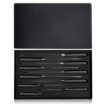 MDHAND Messer-Set (Set, 10-tlg), High Carbon Edelstahl 10-teiliges Küchenmesser mit Geschenkbox