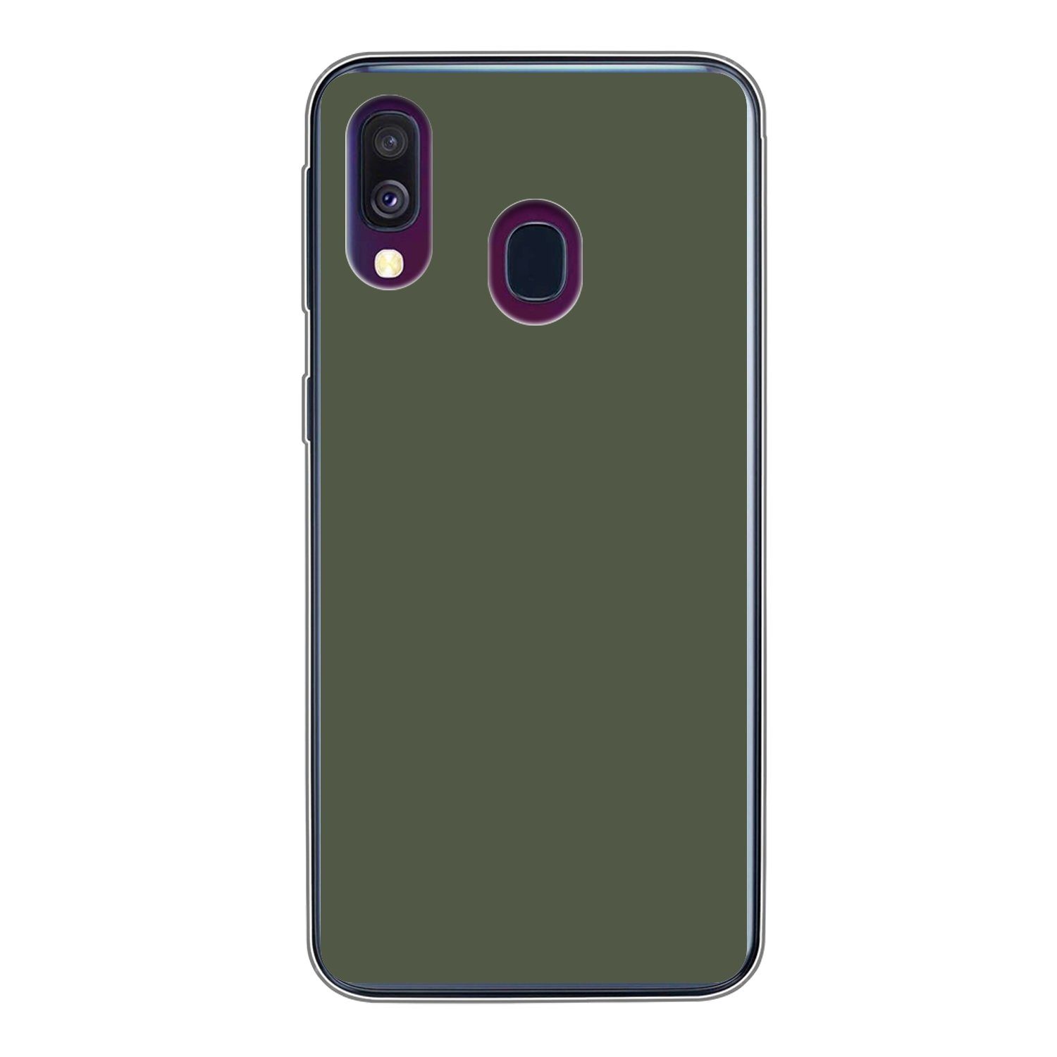 Handyhülle für Samsung Galaxy A40 Grün - Einfarbig - Olivgrün