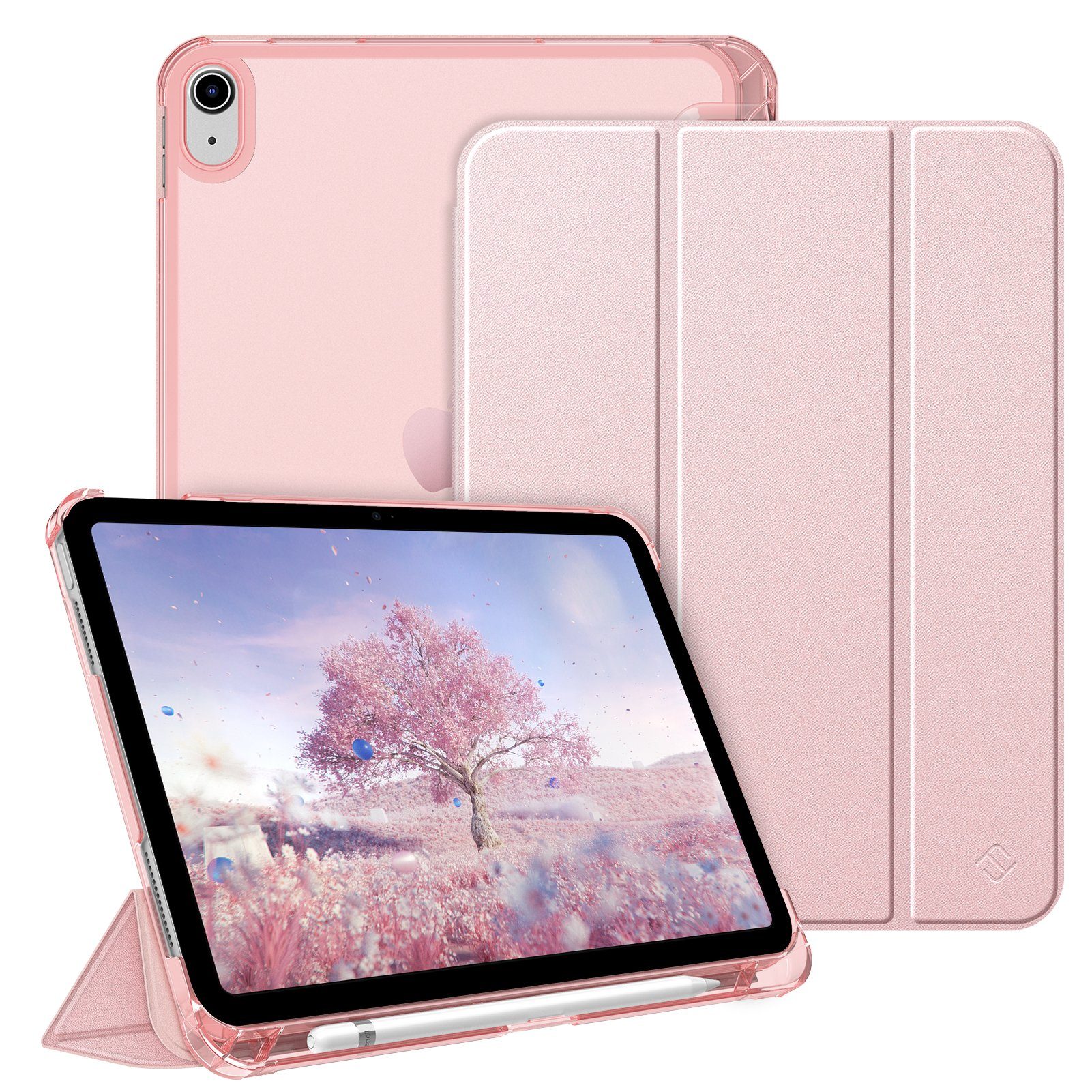 Fintie Tablet-Hülle für iPad 11 Generation 11‘’ 2025 (A16), iPad 10 Generation 10.9'' 2022, ultradünn, mit Stifthalter, transparenter Rückseite, Auto Schlaf/Wach