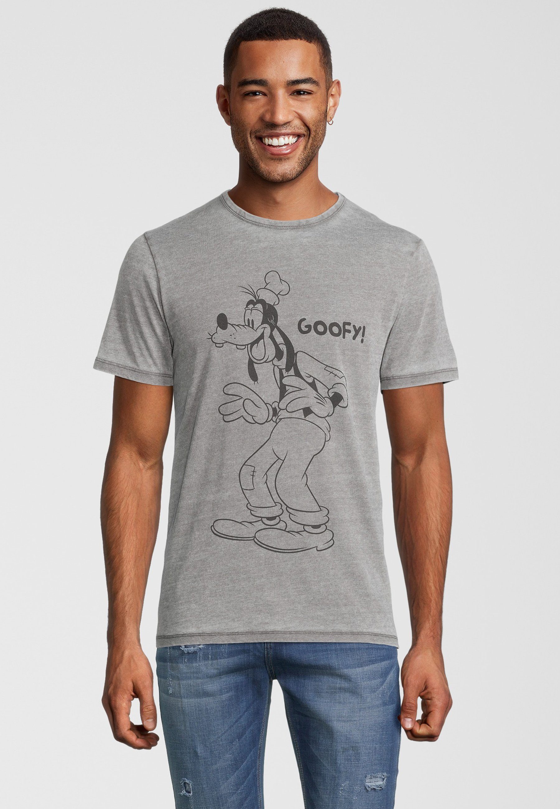 zertifizierte Disney T-Shirt Recovered Goofy GOTS Bio-Baumwolle Pose Vintage