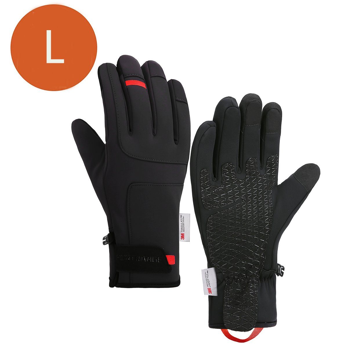 XDeer Fahrradhandschuhe Fahrradhandschuhe Winterhandschuhe mit wasserdichter Membrane und Touchscreen-Funktion Anti-Rutsch Ski Handschuhe