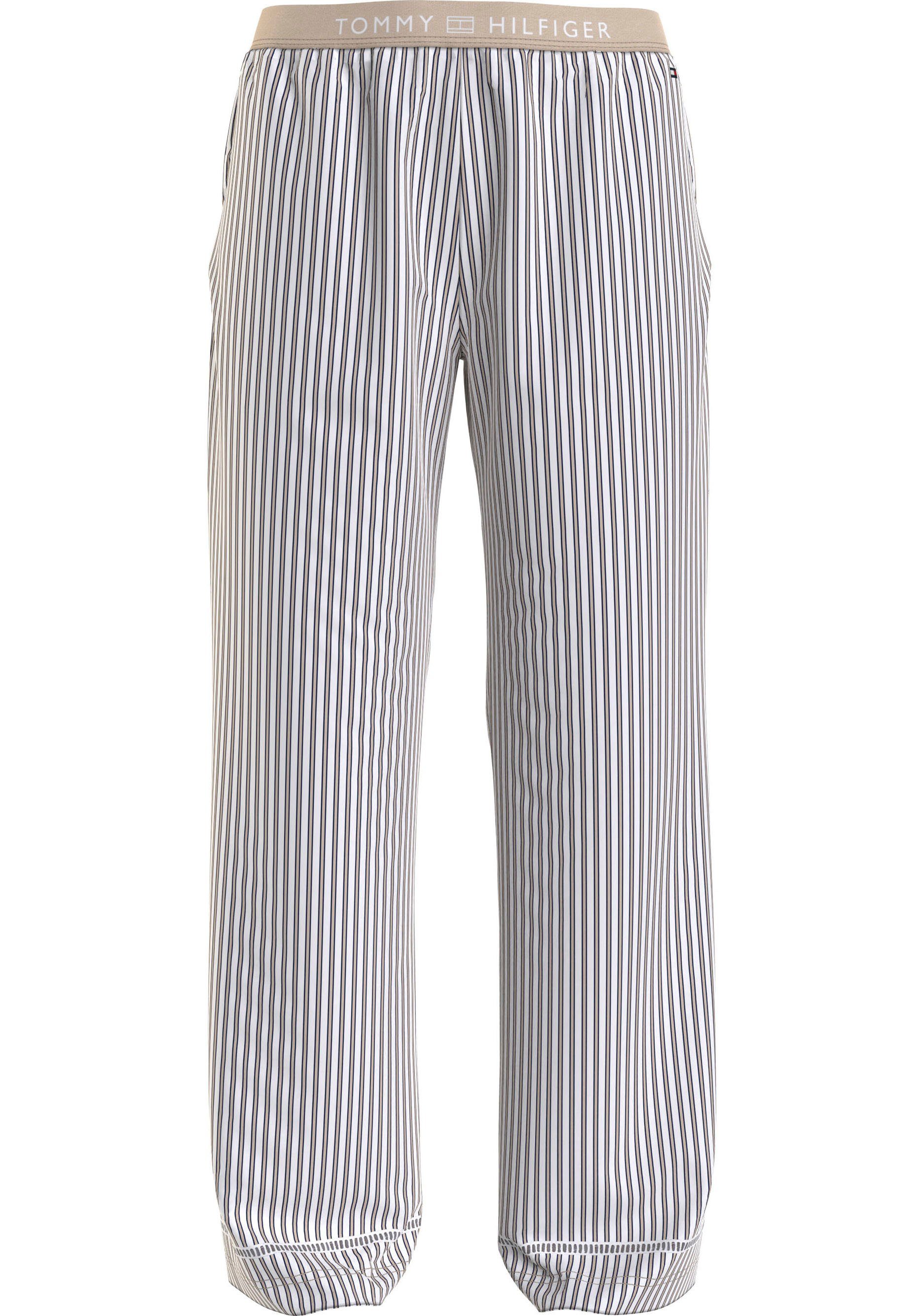 Tommy abgesetztem PANTS mit Underwear Bündchen Tommy mit Schriftzug WOVEN farblich TH Hilfiger Hilfiger Schlafhose