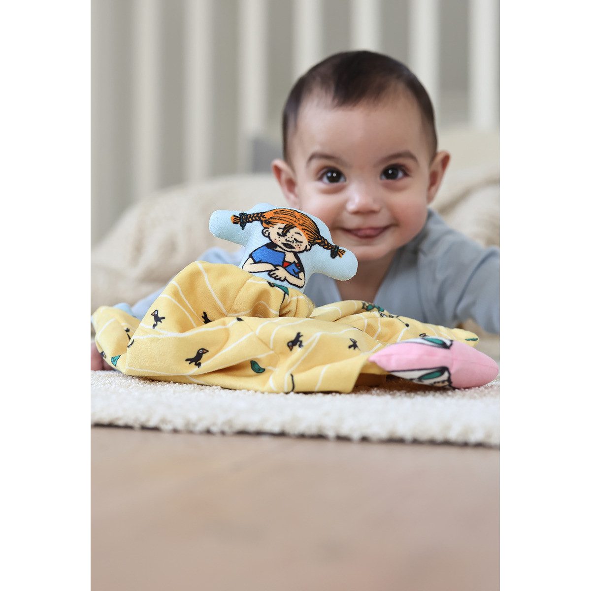 Pippi Langstrumpf Spielmatte Pippi Langstrumpf Unisex Kinder (1-St), Krabbeldecke, Babydecke, Spielmatte, Activity Decke, Motorikspielzeug – Bild 4 von 5