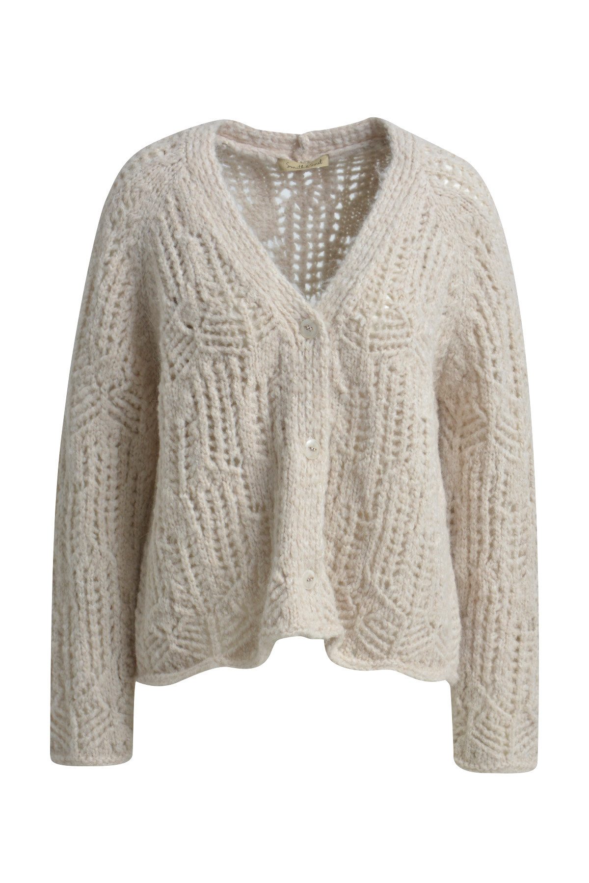 Smith & Soul Steppweste V-NECK AJOUR CARDIGAN