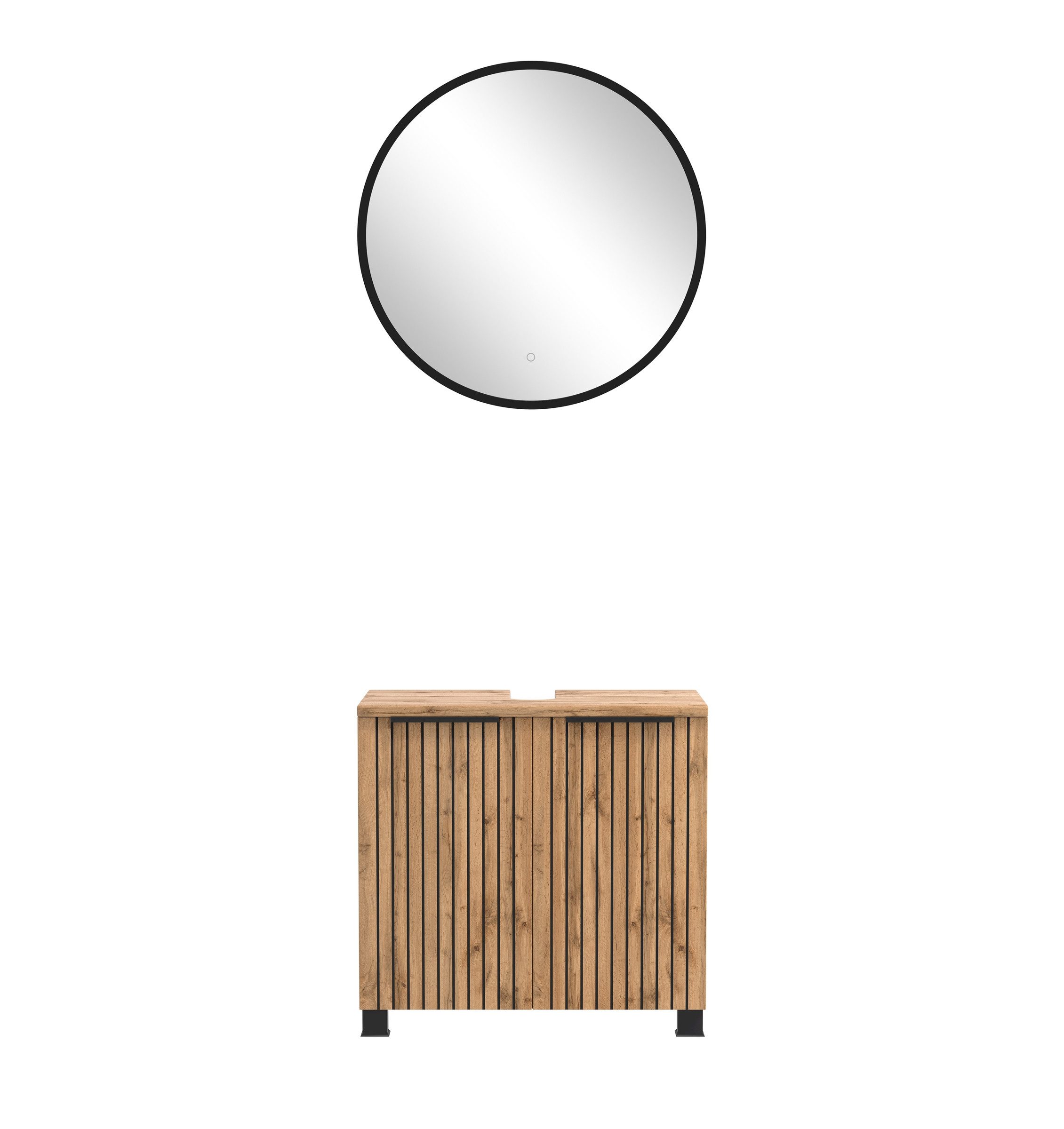 freiraum Badmöbel-Set Nizza, (2-tlg), (2-tlg) in Wotaneiche - 60x35cm (BxT)
