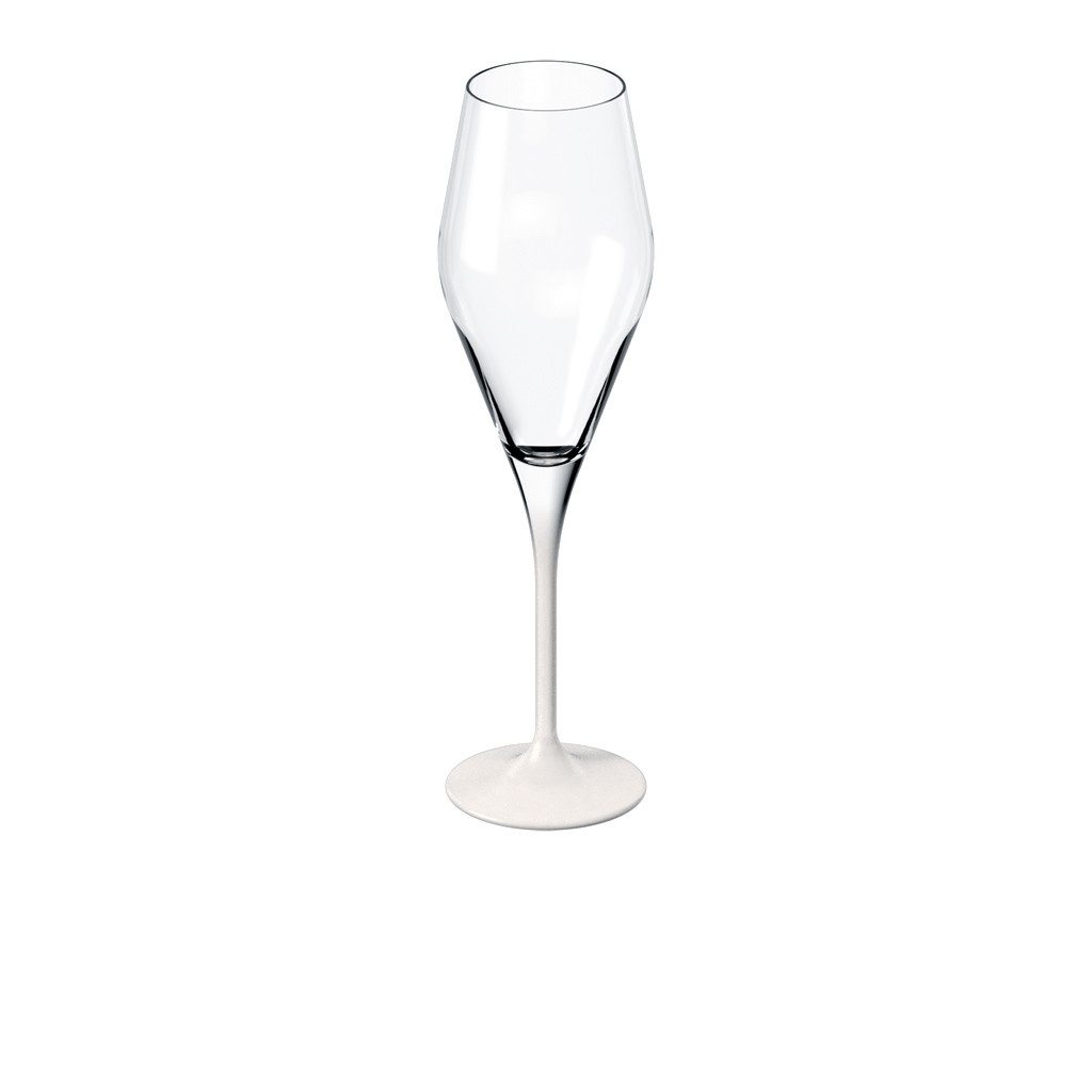 Villeroy & Boch Gläser-Set Manufacture Rock Champagnerglas, 4-tlg., Glas, Kristallglas, 4 Stck, Handwäsche empfohlen