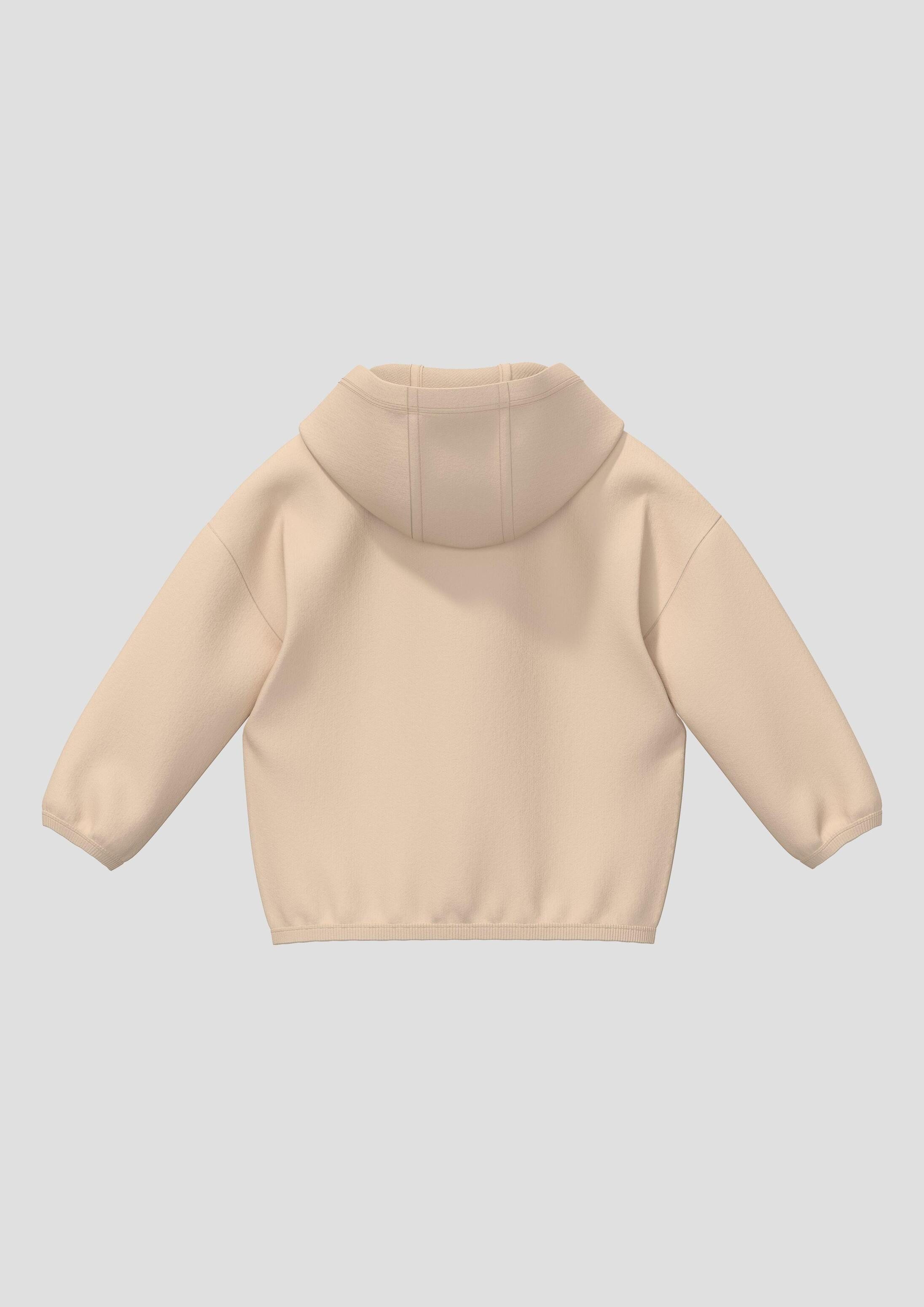 s.Oliver Sweatjacke Sweatshirt Jacke Sweatjacke mit Kapuze und Applikation – Bild 2 von 3