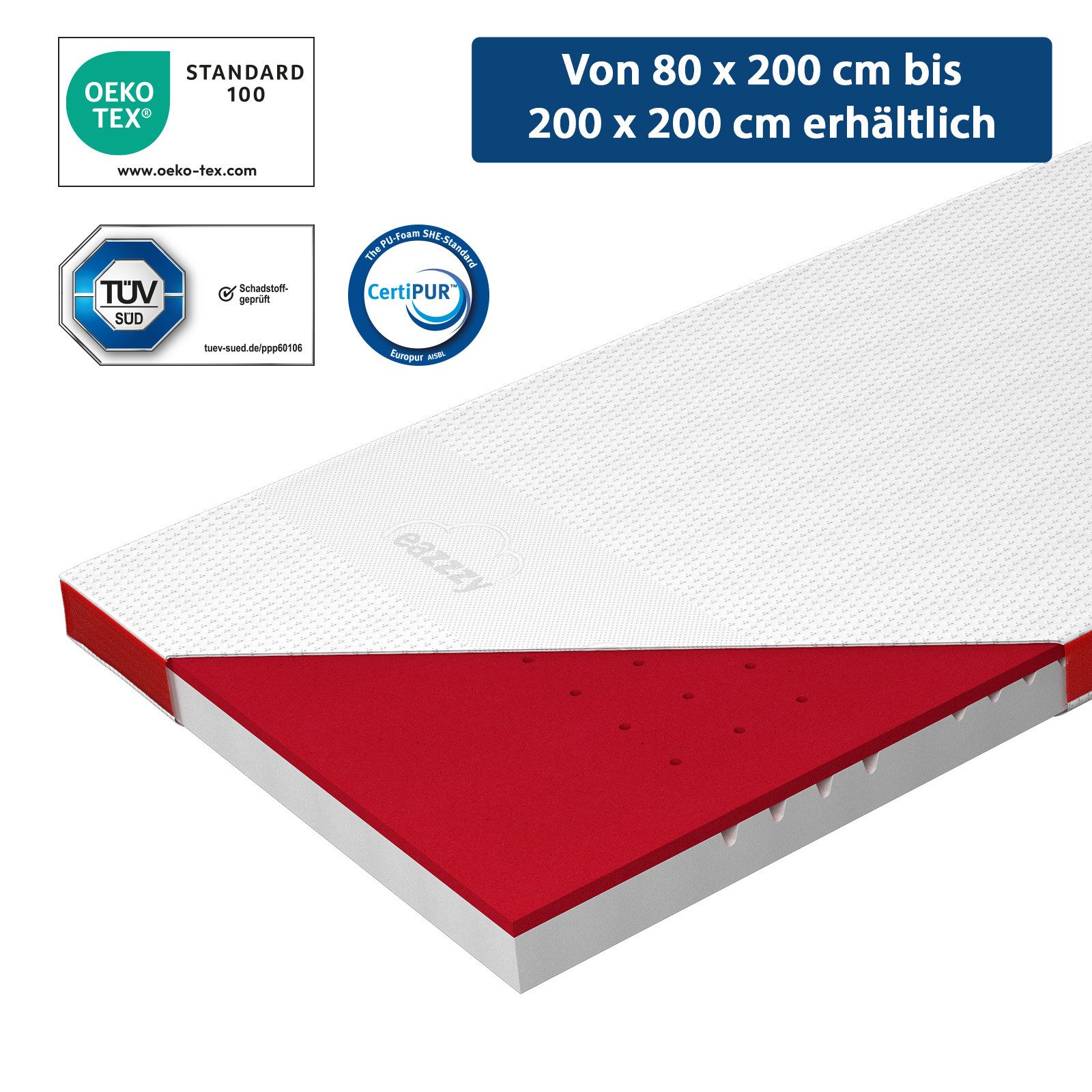 Genius, Topper eazzzy Topper Premium Heat Therapy, 9 cm hoch, (Topper+ Heizdecke), herausnehmbare Heizdecke, OEKO-TEX® Standard 100 