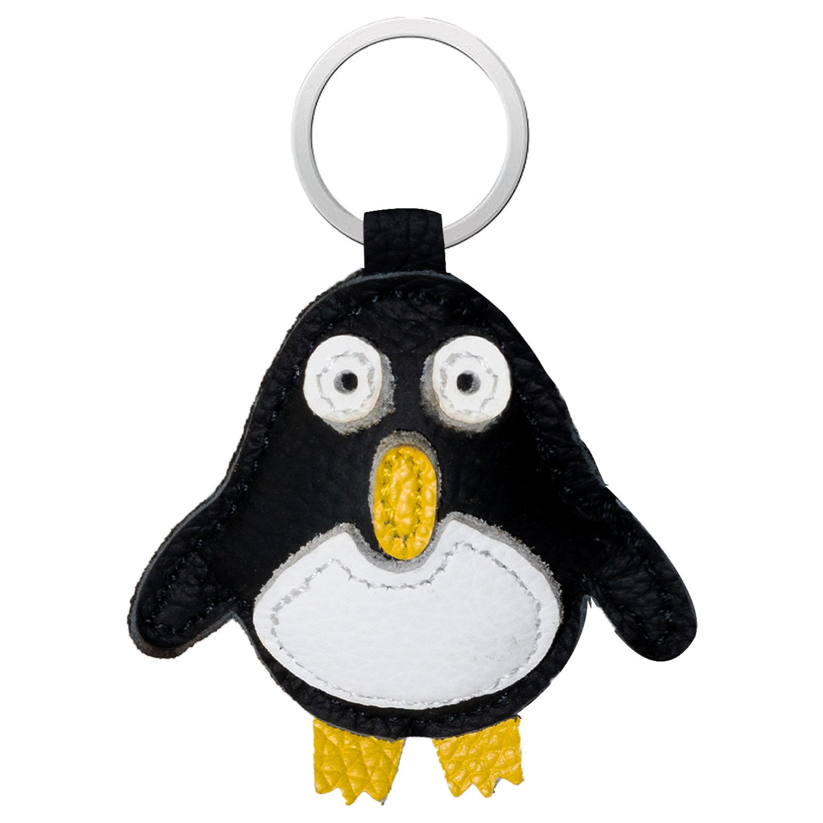 Yalion Schlüsselanhänger Leder Schlüsselanhänger Pinguin Schlüsseltasche Schlüsselbund niedlich