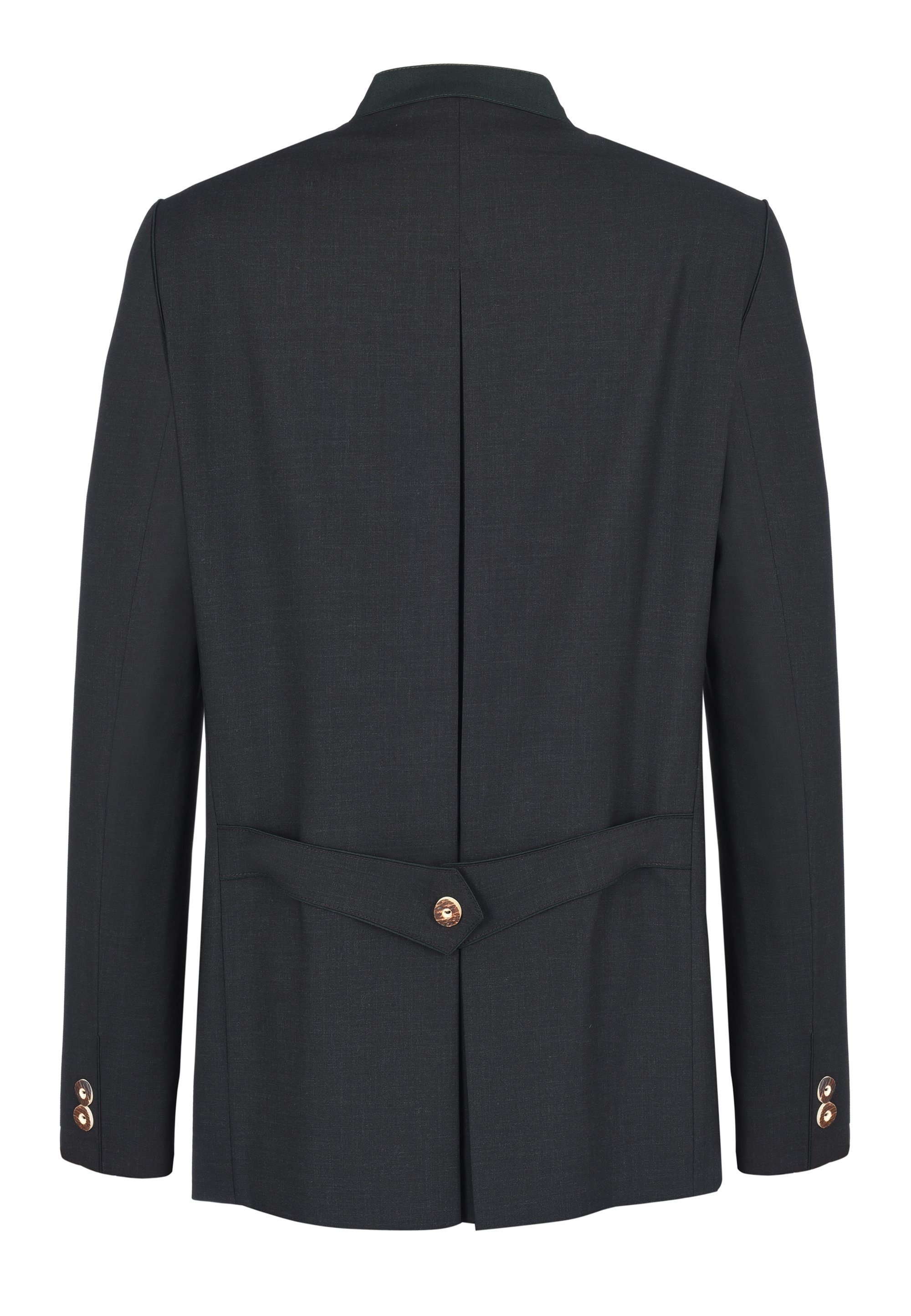 Weis Janker Trachtenjanker anthrazit mit Stehkragen und grünem Kontrast mit Stehkragen HT1