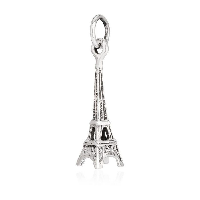 NKlaus Kettenanhänger Kettenanhänger Eiffelturm 925 Silber 21x7mm Paris 925 Silber rhodiniert