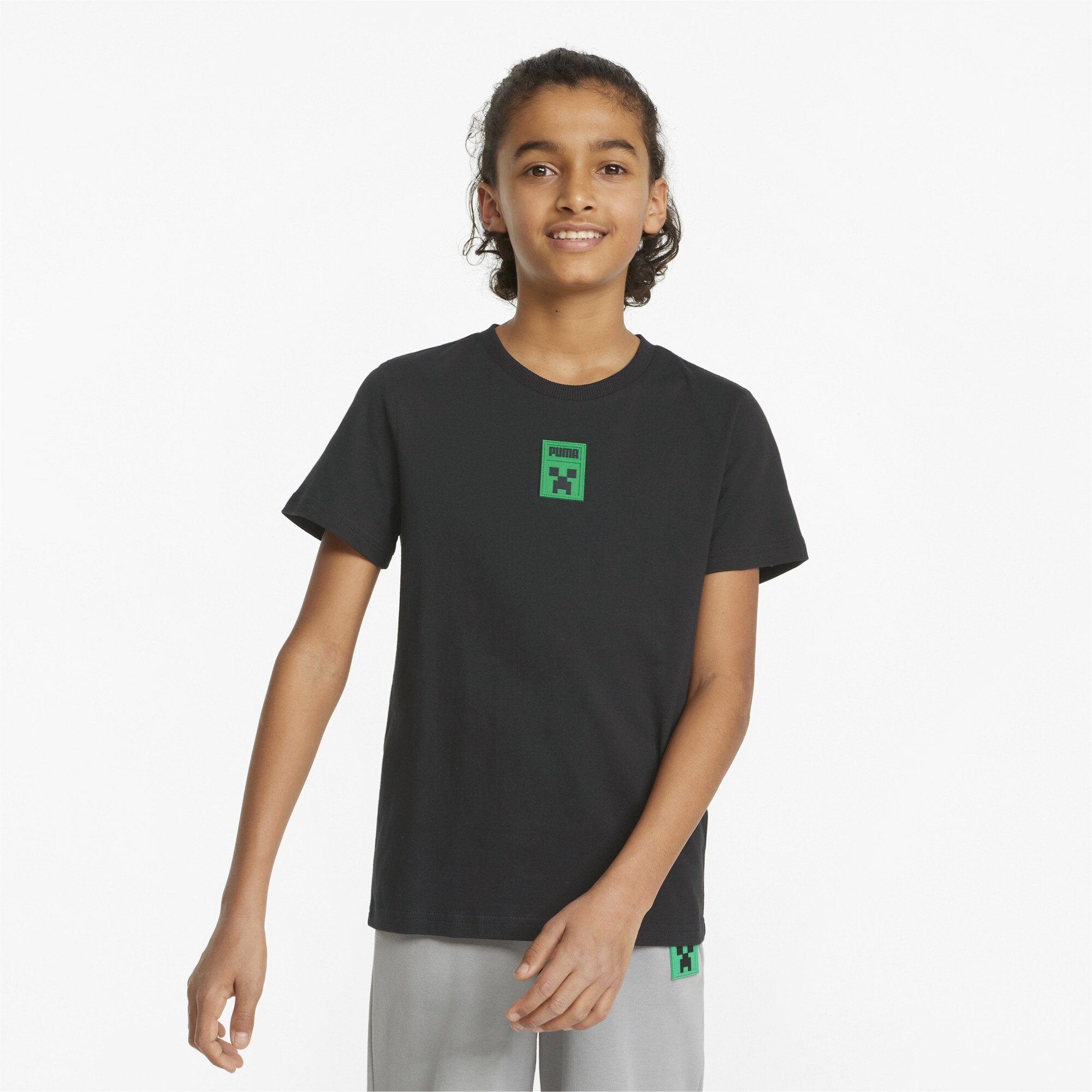 Kinder Teens (Gr. 128 - 182) PUMA T-Shirt PUMA x MINECRAFT Graphic Jugend T-Shirt Regular