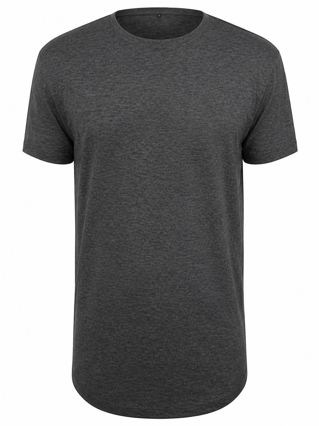 Build Your Brand Rundhalsshirt Shaped Long Herren T-Shirt