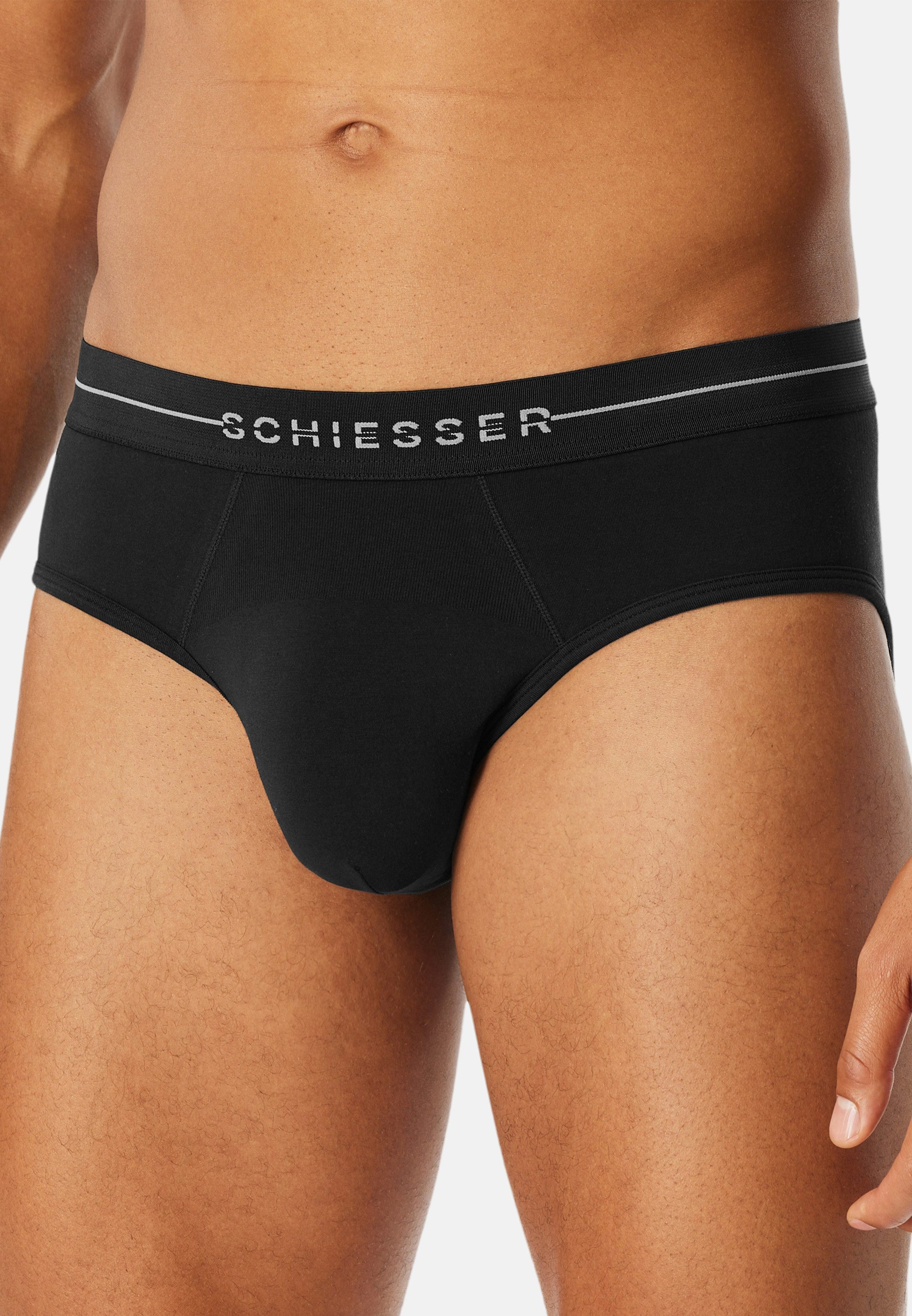 Schiesser Slip 6er Pack Cotton Flex (Spar-Set, 6-St) Rio Slip / Unterhose - Baumwolle - ohne Eingriff - Atmungsaktiv